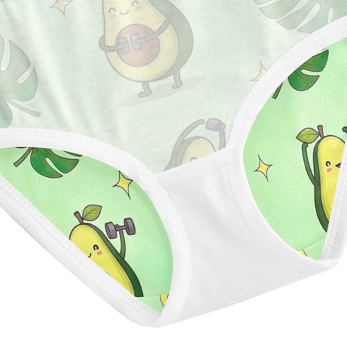 Cute Cartoon Avocados Toddler Girl Undies, Girls Underwear Cotton, 2T–8 Years4
