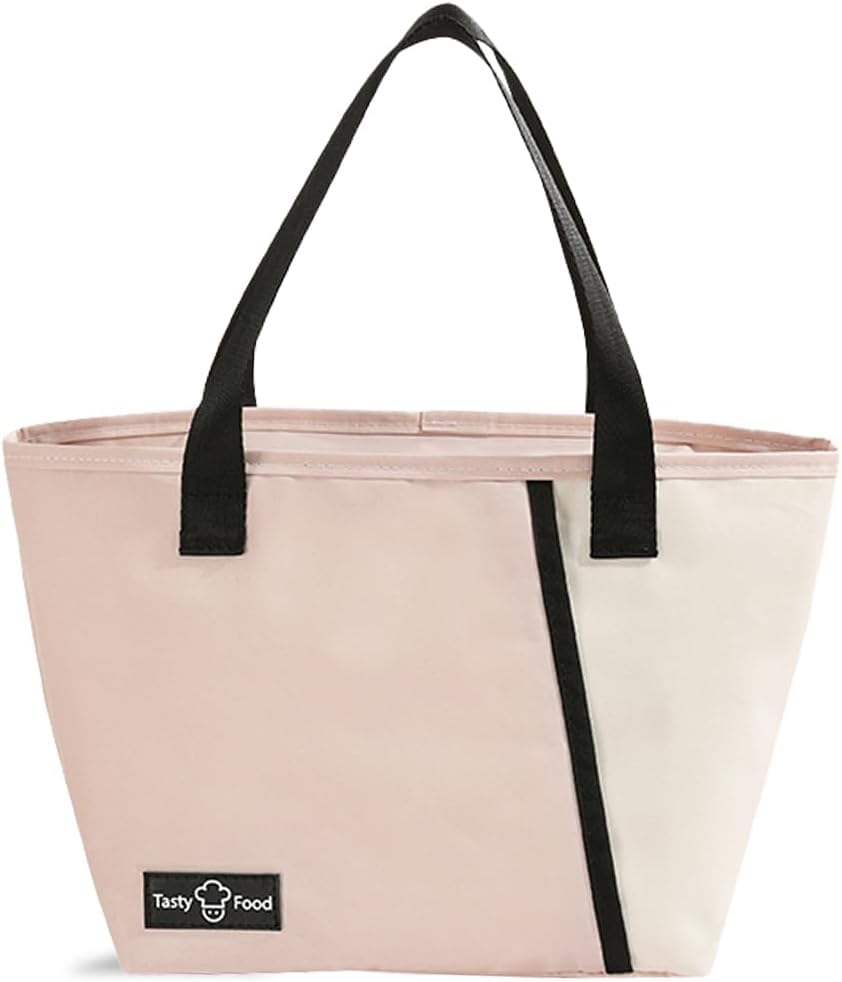 Image of Insulated Lunch Bag Leakproof Tote for Work, School, Travel, and Picnics Perfect for Women and Men(Black) Nylon, 16.2 Liters (Pink 6 Litter)
