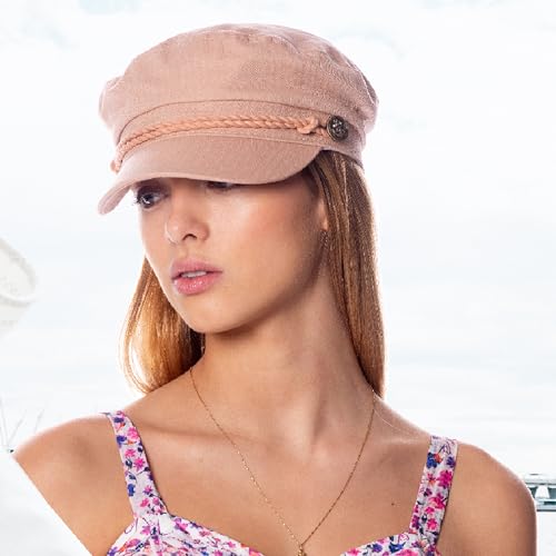 Image of EPOCH Men's Summer Cotton Greek Fisherman Sailor Fiddler Driver Hat Flat Cap