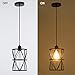SHENGQINGTOP Black Industrial Metal Pendant Light with Clear Glass Shade, Transitional Cylinder Pendant Lighting Fixture for Kitchen Island Sink Counter Dining Room