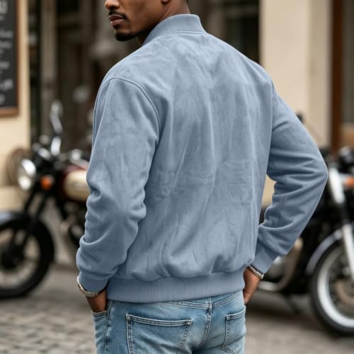 Mens Lightweight Jacket Zip Up Business Casual Bomber Jacket with Pockets - image 3