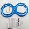 HEALLILY Afghan Loom Knitting Board 8 Shaped Weave Loom Kit with 3pcs Accessories for DIY Wool Hat Sweater (Blue)