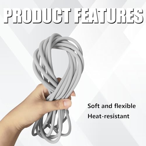 Image of Backer Rod 1 /4 Inch, EPDM Rubber Foam Caulk Saver 100' Grey Weather Strip Seal for Concrete Joints, Wall Cracks, Driveway and Joint Fillers.