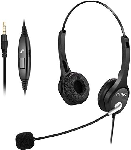 Telefon Mit Headset-anschluss 3 5mm Klinke Headset Handy mit Mikrofon Noise Cancelling & Lautstärkeregler, PC