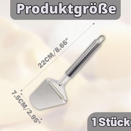 Foto von Käsehobel, 1 Stück Käsehobel aus rostfreiem Edelstahl,Käseschneider,Cheese slicer,Käsehobel Testsieger,Käsemesser für Hart- und Schnittkäse cheese slicer Käseschaber ideal zum Servieren am Tisch