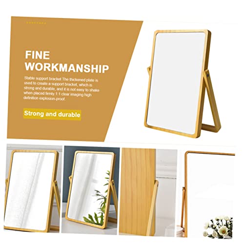 Espejo de Maquillaje Amarillo Claro Moderno para Mesa miniatura 5
