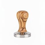 VIA CREMA Kaffee Tamper. Siebträger Tamper. Coffee Tamper Made in Italy. Kaffeemaschine Siebträger Zubehör (Olive Wood, 57)