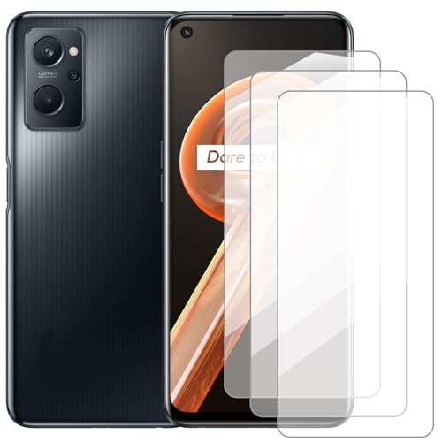 Damolong Protector de pantalla compatible con Realme 9i 4G RMX3491(6.6 pollici) [paquete de 3] película protectora de vidrio templado adecuado para Realme 9i 4G RMX3491