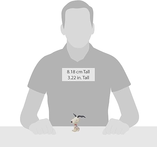 Miniatura 4 de Enesco Peanuts by Jim Shore Snoopy - Figura miniatura con orejas de murciélago, 3.22 pulgadas, multicolor