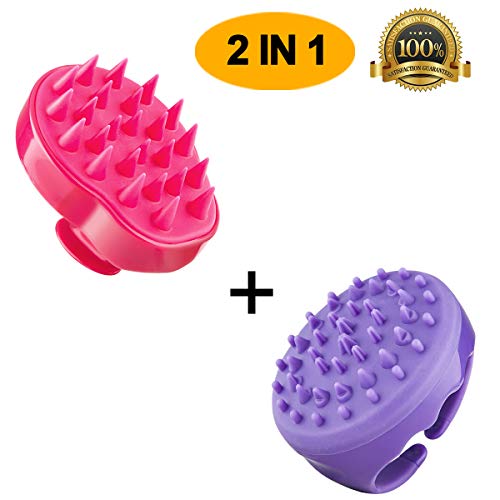 2 in 1 Set, Shampoo Brush and Body Brush, Hair Scalp Massager Shampoo Brush and Cellulite Massager Body Brush, Ideal for Men, Women, Children and Elderly