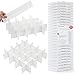 Flytianmy 40 sztuk dzielników szuflad, regulowanych organizer przegródek do przechowywania kuchni, sypialni, komody, szafy, białe