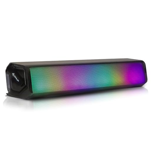 Caixa de Som Gamer Soundbar 6W Rms Real Speaker Estéreo Iluminação Led Rgb Conector P2 Usb Pc Computador Notebook Mac Celular Tv Smart