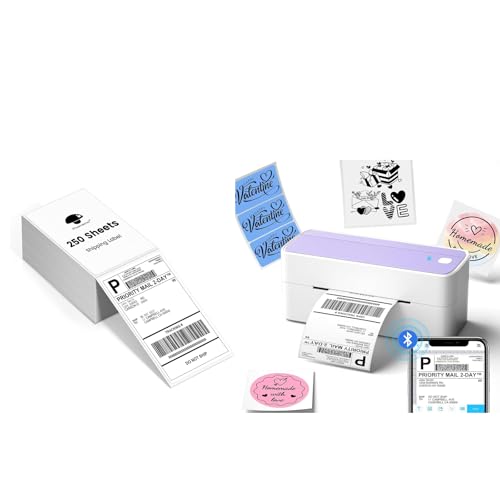 Image of Phomemo 241BT 4X6 Wireless Shipping Label Printer & 250 Sheet 4x6 Direct Thermal Labels, Bluetooth Thermal Label Printerfor Small Business, Labels Printers for Shipping Package