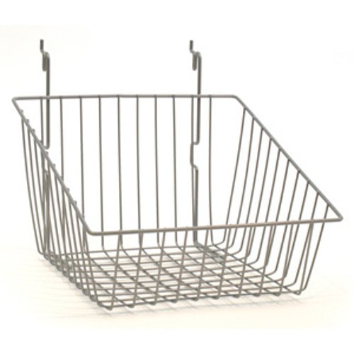 Wire Sloping Basket in Chrome 12 W x 12 D x 8 H Inches