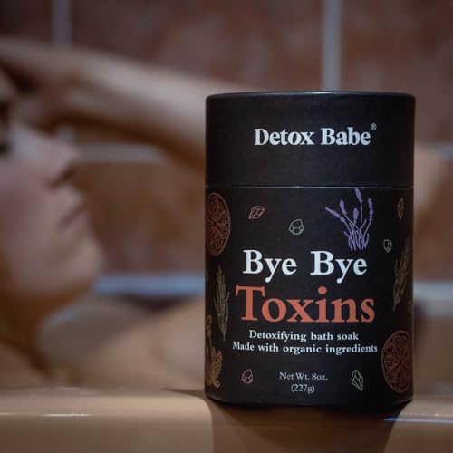 Detox Babe Bye Bye Toxins Organic Detox Bath Salt Soak (8 oz) | Epsom Salt, Pink Himalayan Salt, Matcha Green Tea Extract, Dandelion Root | Herbal Essential Oils Soak | Spa Bath Gift - Image 6