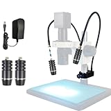 Microscope Light 6W 6500K Dual Gooseneck Spotlight Illuminator Source for Electronic, PCB Repair, Soldering...