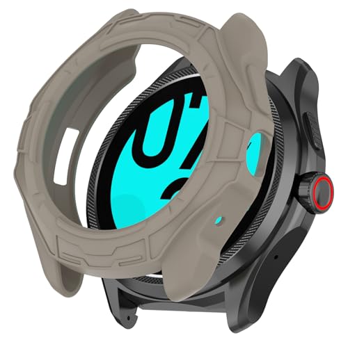 SHEAWA Ticwatch Pro 5用ケース カバー 保護ケース TPUゴム 保護カバー 耐衝撃 アクセサリー (グレー)