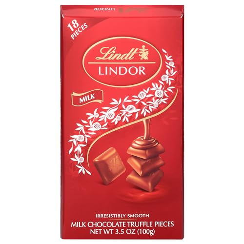 Image of Lindt LINDOR Milk Chocolate Truffle Bar, Milk Chocolate Candy with Smooth, Melting Truffle Center, 3.5 oz. Bar (12 Pack)