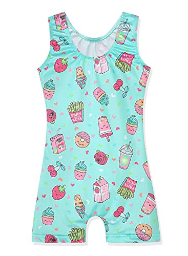 Leotards for Girls Gymnastics Toddler Dance Biketards Mermaid Unicorn Athletic Dance Wear Shiny Rainbow Blue Hotpink