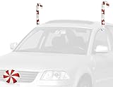 Mystic Industries 88026 Red and White 17' Lighted LED Candy Cane Car Costume, 1 Pack