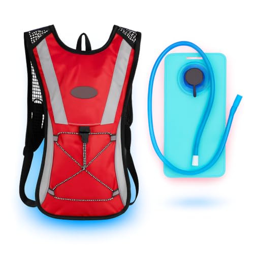 Mochila de Hidratação para Bike e Ciclismo – Bolsa Impermeável 8 Litros com Reservatório – Leve, Compacta, Esportiva – Corrida, Trilha, MTB e Esportes Outdoor (Vinho)