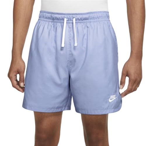 Nike NSW Woven Flow - Pantalones cortos para hombre, color azul marino/blanco, talla L regular de EE. UU, Azul