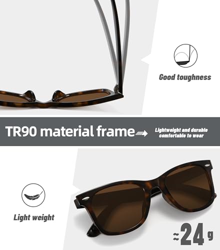 Image of MEETSUN Polarized Sunglasses for Women Men Classic Retro Square Frame Driving Sun Glasses UV Protection