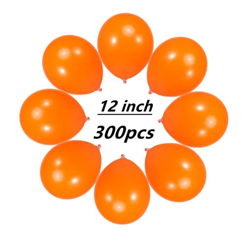 Image of 300 Pack Orange Balloons 12 inch Orange Latex Party Balloon Bulk for Various Party Events Decorations