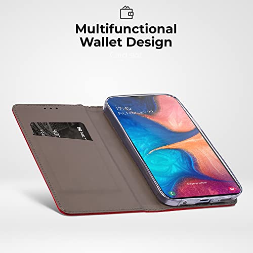 Moozy Cover per Samsung A20e, Rosso - Custodia a