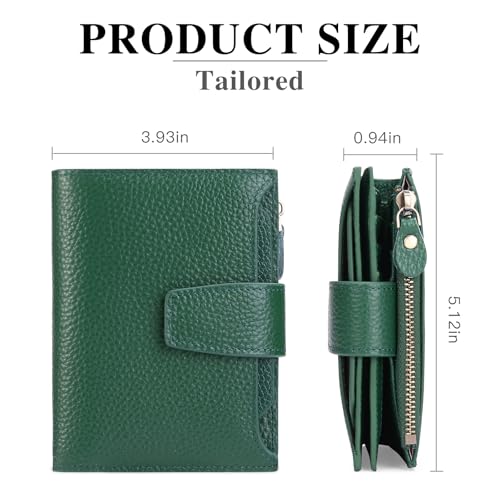 Image of FALAN MULE Small Wallet for Women Leather Bifold Compact RFID Blocking Small Womens Wallet Purse