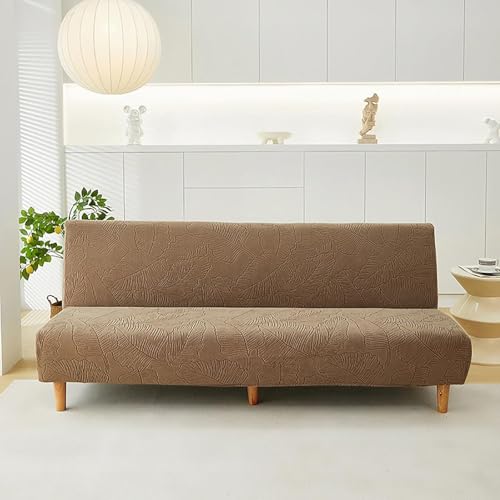 Funda elástica para futón beige para transformar su cuarto de invitados 4