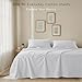 Threadmill Cotton Queen Sheet Set | 100% Cotton Sheets for Queen Size Bed | Solid Sateen Queen Bed Sheets Set with 16” Deep Pocket | Soft Breathable 4-Piece Cooling Bedding Sheet Set | White