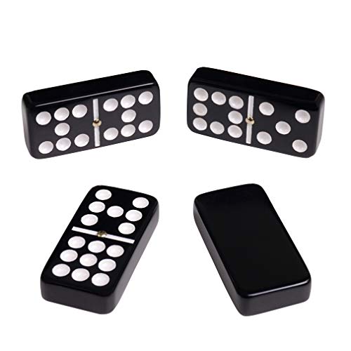 Set Dominoes Negro Grande Double 9 con Estuche miniatura 5