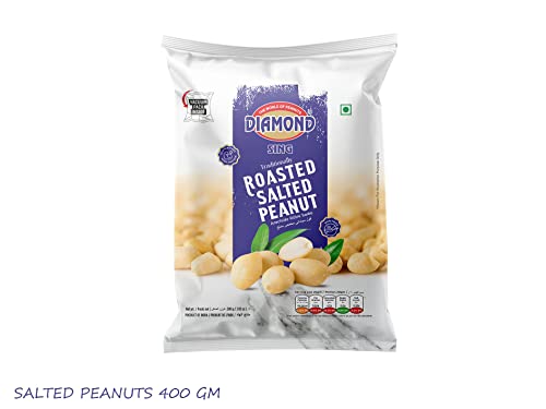 Image of Diamond Vacuum Diamond Roasted Peanut + Vacuum Salted Peanuts 400 gm (Pack Of 2)
