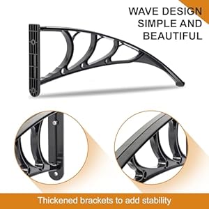 Outvitawindowawningdoorcanopy40x80wholepiecepolycarbonatecoverfrontdooroutdoorpatioawningcanopyuvrainsnowsunlightprotectionhollowsheetbrownboardblackbracket Urban Country Home Decor Outvita window awning door canopy 40x 80 whole piece polycarbonate cover front door outdoor patio awning canopy uv rain snow sunlight protection hollow sheet brown board black bracket urban country home decor