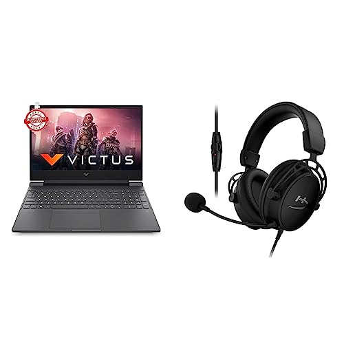 Image of HP Victus Gaming Laptop AMD Ryzen 5 5600H 15.6 inch(39.6 cm) FHD IPS Gaming Laptop & HyperX Cloud Alpha - Gaming Headset (Black)
