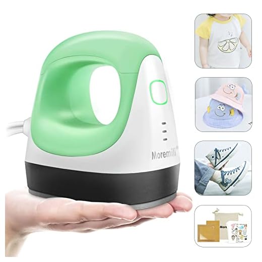 Moremili Mini Presse à Chaud, Presse de Transfert pour Bricolage, Machine à Presser Petits raccords en Vinyle HTV,12 x 11 cm Portable Presse à Pression pour vêtements, t-Shirts, Chaussures, Chapeaux