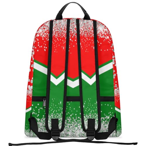 Personalized Cheerleader Backpack School Bags for Girl, Custom Gift Cheer Gymnastics Backpack Laptop Backpack Bookbag Green Red Glam2