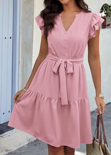Image of KIRUNDO Summer Dresses for Women 2026 Knee Length