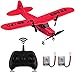 Avión teledirigido: RC Plane 2,4 GHz, 2 canales, con giroscopio de 6 ejes, fácil de volar, para principiantes y niños FX-803