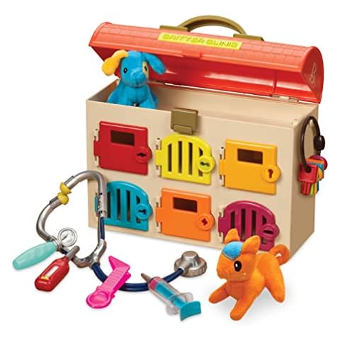 B. toys- Critter Clinic- Pretend Play Toy Vet Set For Toddlers, Kids – Pet Care Set- Tools, Plush Toys Vet Clinic – 2 Years +(14 Pieces) Cover