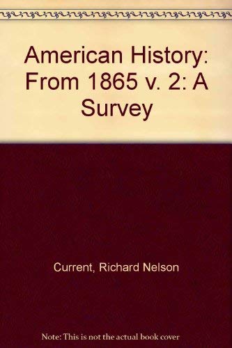 American History: A Survey (Vol. I) 0070079560 Book Cover