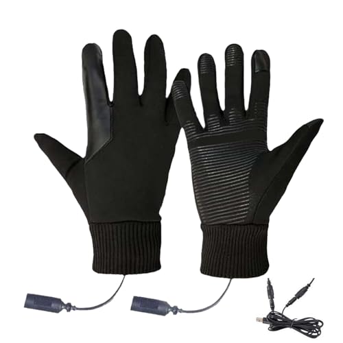 LAFANDE Heated Gloves - Electric, Rechargeable, Waterproof Winter Warming Gloves for Men/Women, Touchscreen, Outdoor Work, Ski, Snowboard