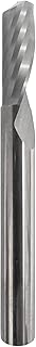 Rohit O Flute Single Flute Spiral Up Cut Solid Carbide End Mill CNC Router Bit with Relieving for Aluminum Acrylic Plastic Cutting 3/16" Cutting dia x 1/2'' cutting length x 1/4" shank diameter x 2" OAL