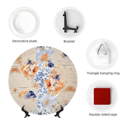 Plato decorativo con diseño Wind Whisper en porcelana fina miniatura 4