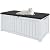 GOOBED 120-Gallon Deck Box, Waterproof Outdoor Storage Chest for Garden Tools, Pool Supplies, and Sports Gear, Lockable Lid, Multi-Purpose Bench or Table, Easy Assembly (Grayish-White)
