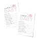 Pink Elephant Wishes for Baby Shower Activity (20 Pack) Advice and Wish Cards for Girls Wishing Well, Birthday Memory Ideas, Sprinkle â€“ Cute Jungle Animal Event Supply (4x6 Size) Paper Clever Party
