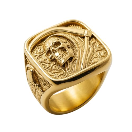 ZMY Home Grim Reaper Skull Signet