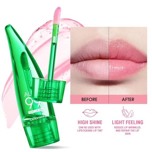 "Aloe Vera Lip Oil - Magic Color Changing Lip Gloss for Long-Lasting Moisture and Beautiful Lips - Women's Aloe Vera Lipstick for Nourished Lips (1Pack)" - Image 4