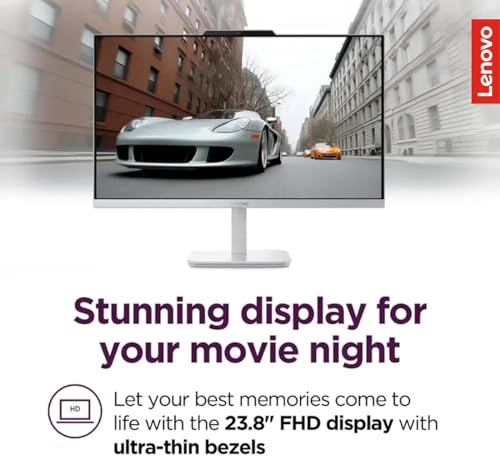 Image of Lenovo 24 inch FHD All-in-One Desktop Computer for Home & Office, Intel Processor, WiFi 6, HDMI, Business AIO, Vent-Hear, Wireless Keyboard & Mouse, Windows 11 (A100 24, 16GB RAM | 512GB SSD)